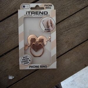 Rose Gold Heart Phone Ring
